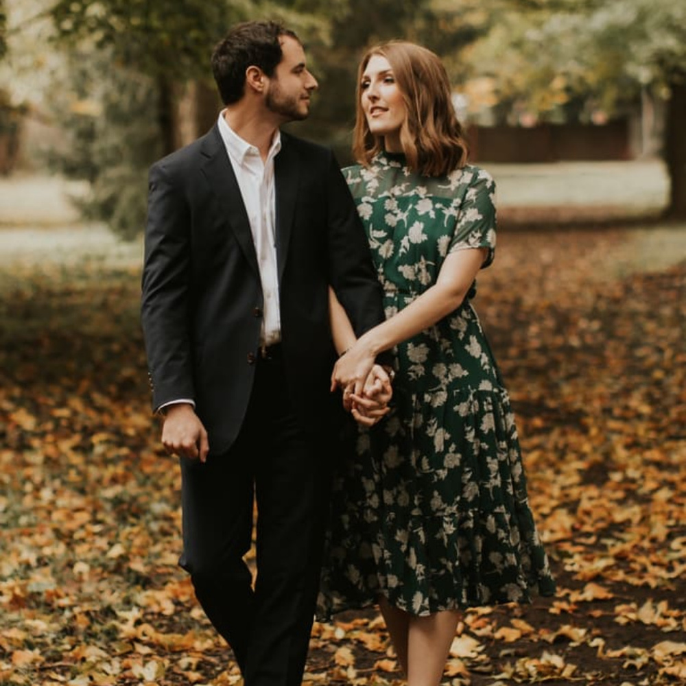 Lulu's floral print midi dress in emerald green